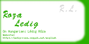 roza ledig business card