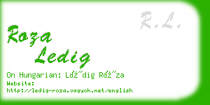 roza ledig business card